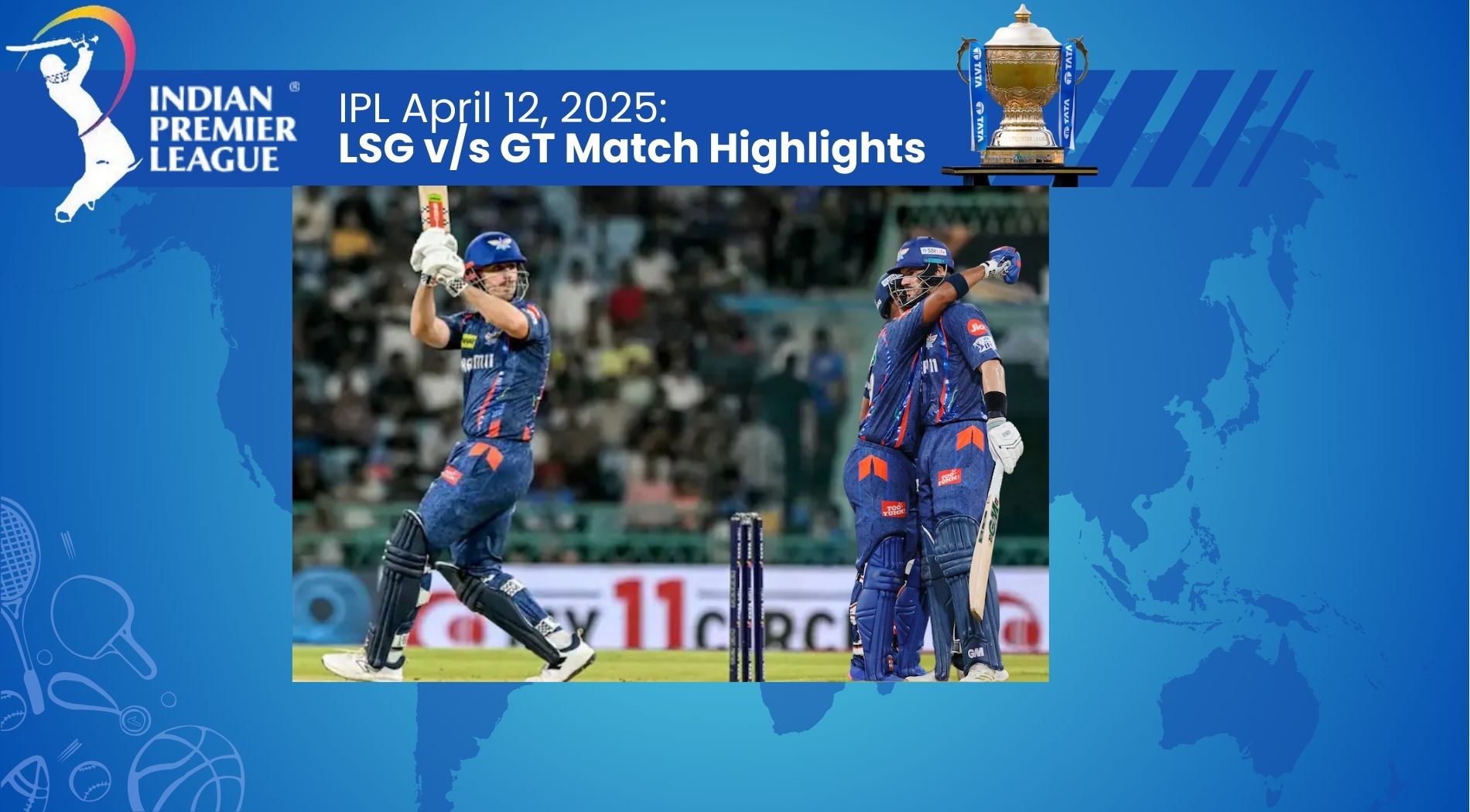 IPL April 12, 2025 LSG vs GT Match Highlights